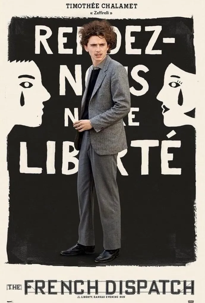 Reference — a poster in the style of The French Dispatch