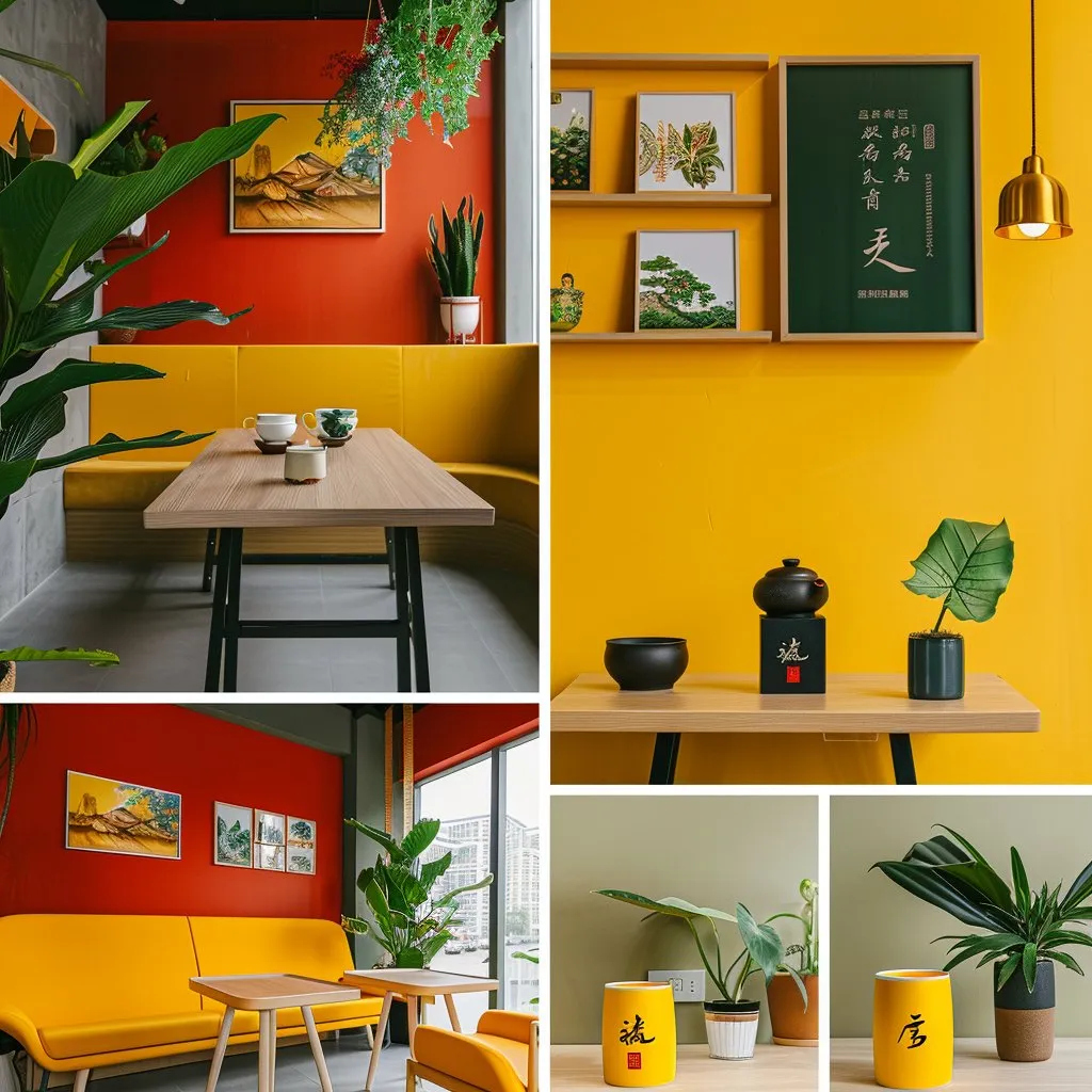 Reference — warm yellow and red interiors